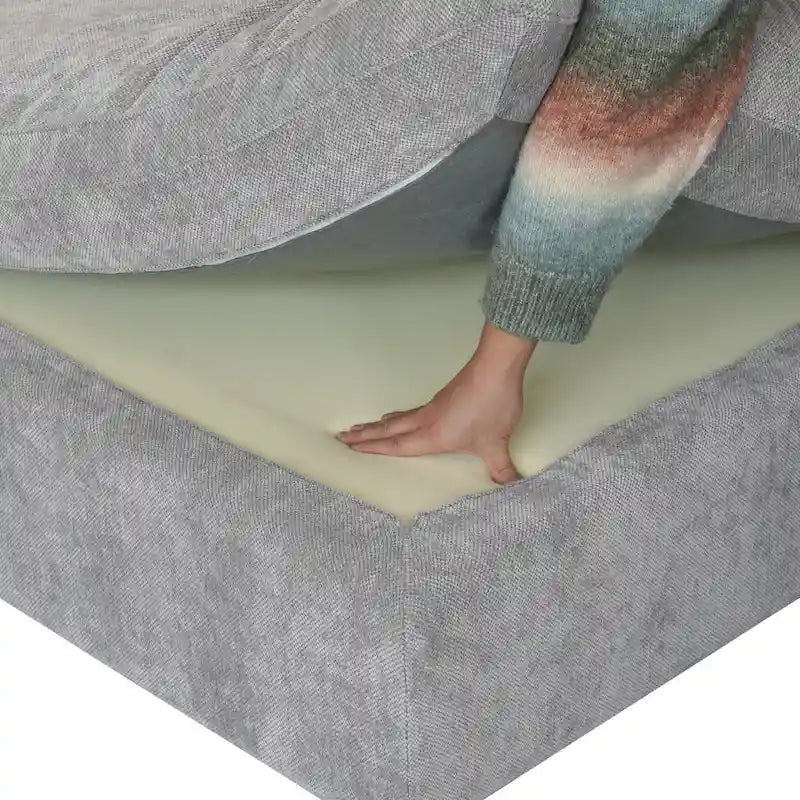 Canapé modulaire sectionnel Cloud, canapé surdimensionné en U de 303 cm avec chaises longues et poufs pour salon