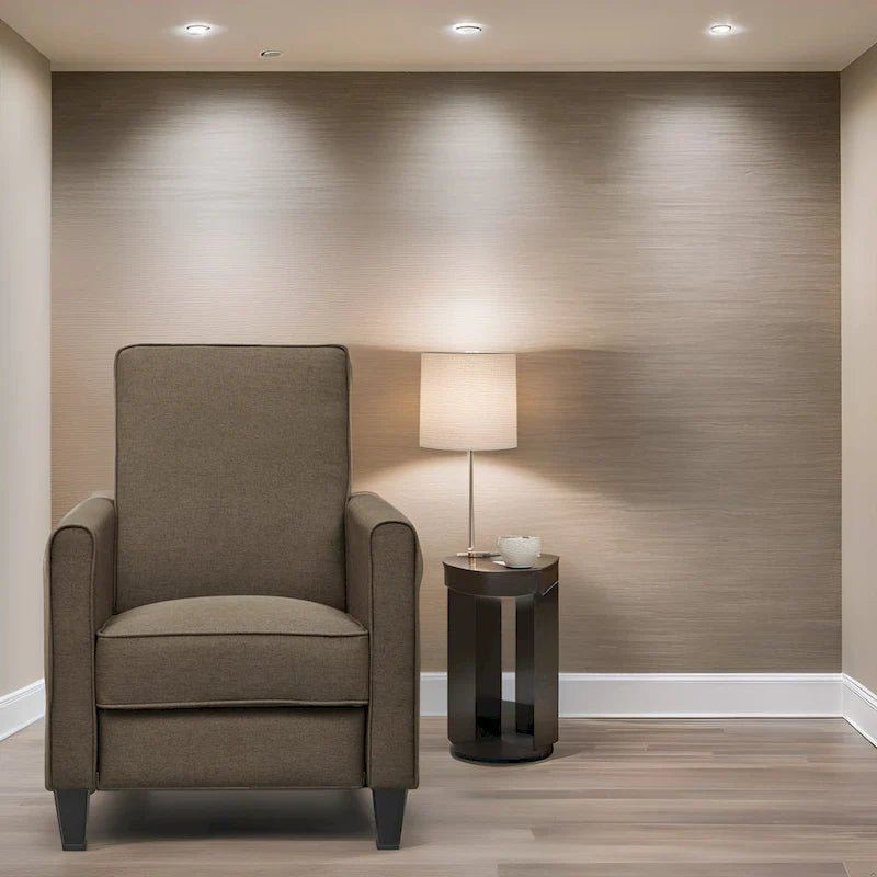 Fauteuil inclinable push-back pour Home Cinéma compact avec accoudoirs et repose-pieds réglable, parfait pour les petits espaces