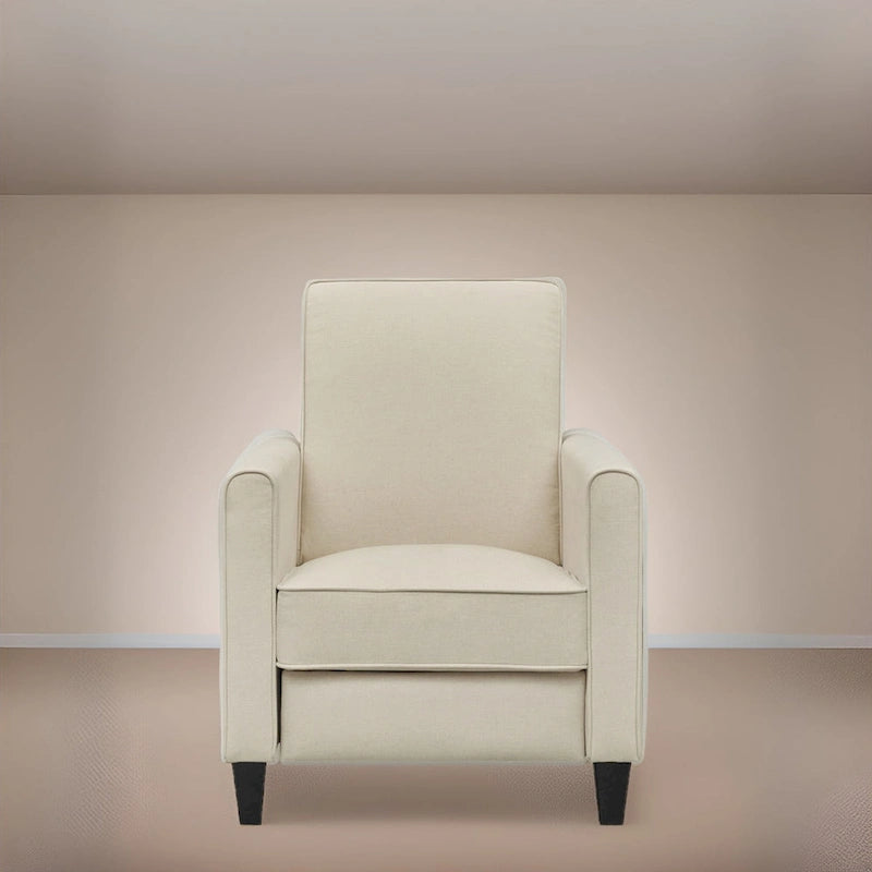 Fauteuil inclinable push-back pour Home Cinéma compact avec accoudoirs et repose-pieds réglable, parfait pour les petits espaces