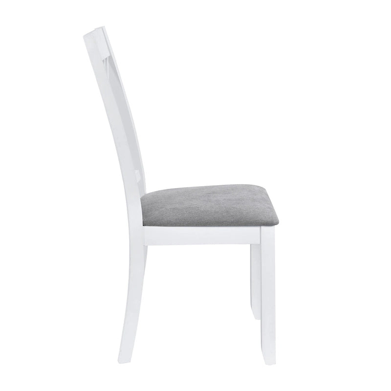 Ensemble table et chaises en bois 5 pièces, ensemble de salle à manger de cuisine pour 4 avec table rectangulaire et 4 chaises rembourrées à dossier en X