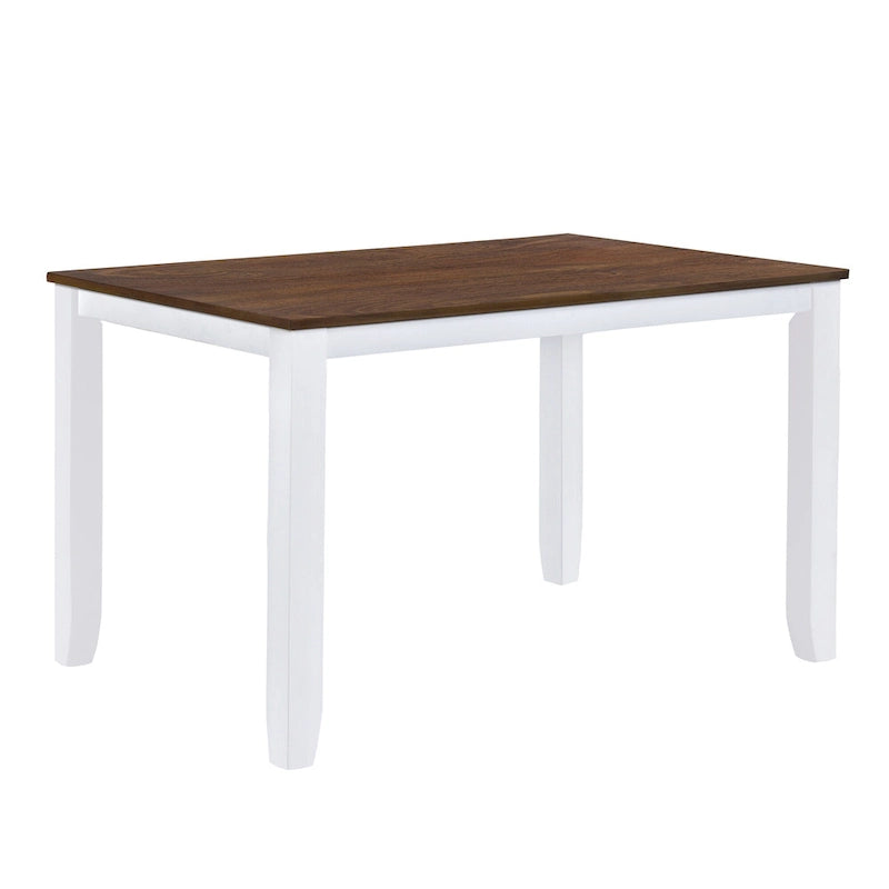 Ensemble table et chaises en bois 5 pièces, ensemble de salle à manger de cuisine pour 4 avec table rectangulaire et 4 chaises rembourrées à dossier en X
