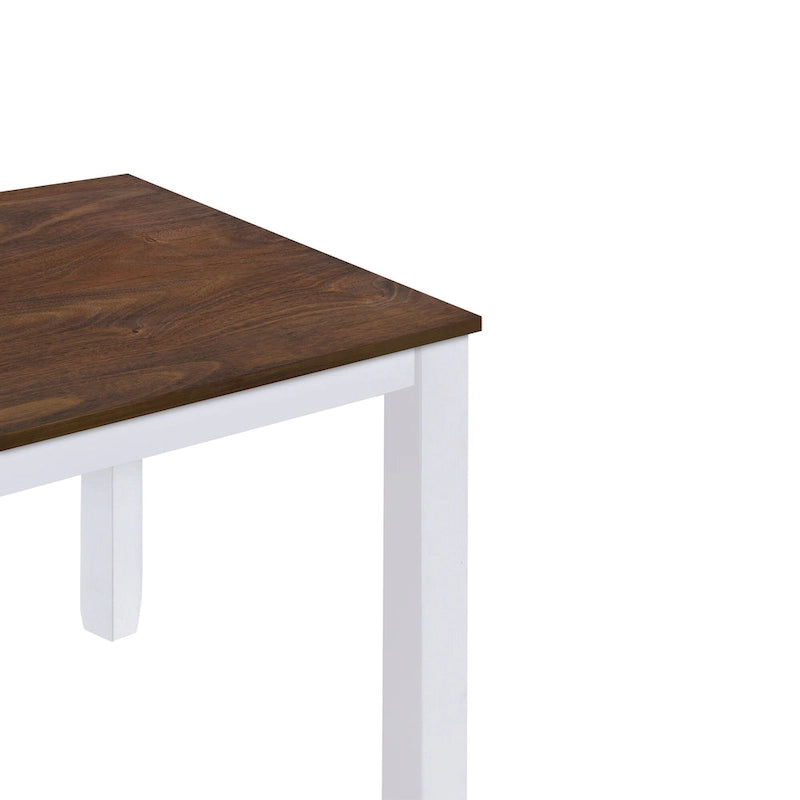 Ensemble table et chaises en bois 5 pièces, ensemble de salle à manger de cuisine pour 4 avec table rectangulaire et 4 chaises rembourrées à dossier en X