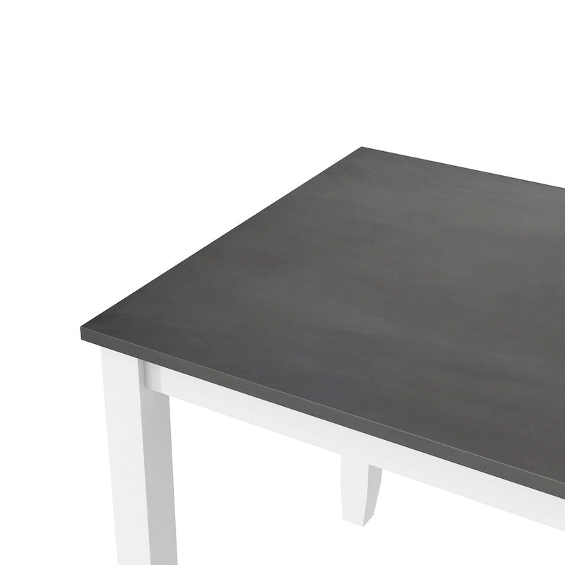 Ensemble table et chaises en bois 5 pièces, ensemble de salle à manger de cuisine pour 4 avec table rectangulaire et 4 chaises rembourrées à dossier en X