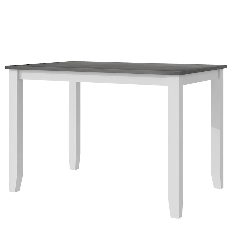 Ensemble table et chaises en bois 5 pièces, ensemble de salle à manger de cuisine pour 4 avec table rectangulaire et 4 chaises rembourrées à dossier en X