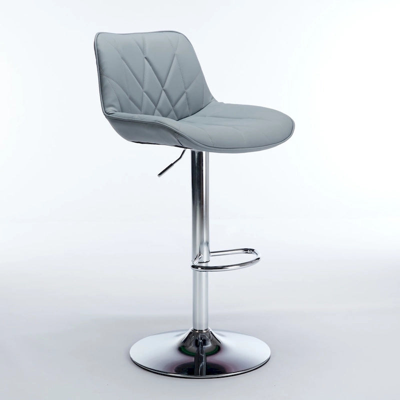 Lot de 2 tabourets de bar pivotants, chaises de bar hautes avec dossier, chaises d'îlot de cuisine avec comptoir rembourré
