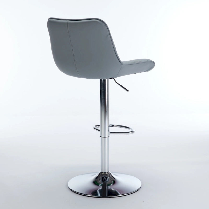Lot de 2 tabourets de bar pivotants, chaises de bar hautes avec dossier, chaises d'îlot de cuisine avec comptoir rembourré