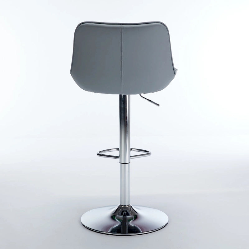 Lot de 2 tabourets de bar pivotants, chaises de bar hautes avec dossier, chaises d'îlot de cuisine avec comptoir rembourré
