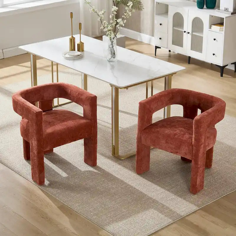 Lot de chaises de salle à manger confortables en tissu pour différents espaces