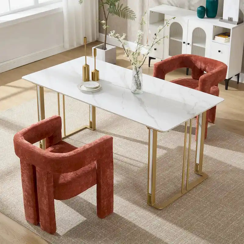 Lot de chaises de salle à manger confortables en tissu pour différents espaces