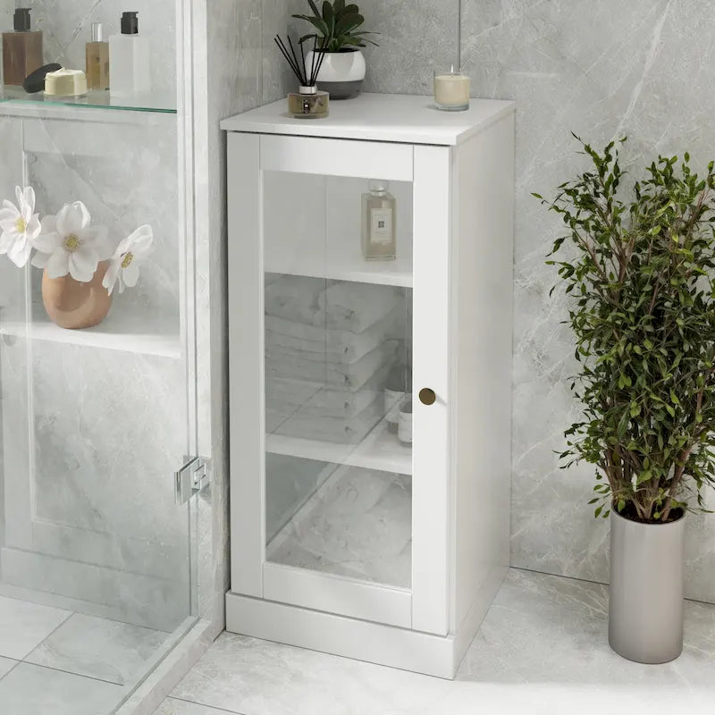 Meuble sous-vasque 100 % bois massif 42 cm avec portes en option par Palace Imports