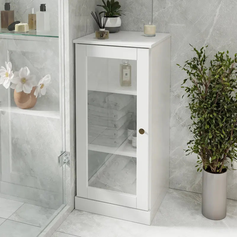 Meuble sous-vasque 100 % bois massif 42 cm avec portes en option par Palace Imports
