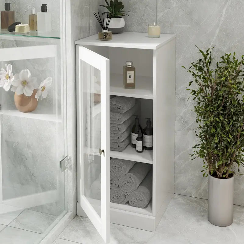 Meuble sous-vasque 100 % bois massif 42 cm avec portes en option par Palace Imports