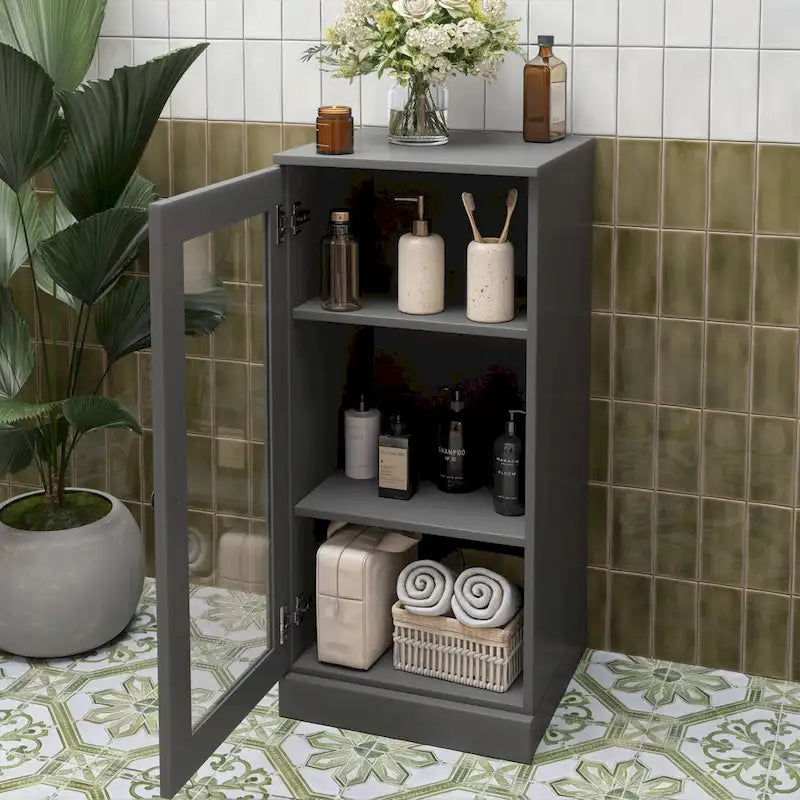 Meuble sous-vasque 100 % bois massif 42 cm avec portes en option par Palace Imports