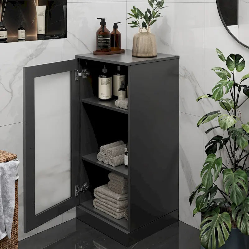 Meuble sous-vasque 100 % bois massif 42 cm avec portes en option par Palace Imports