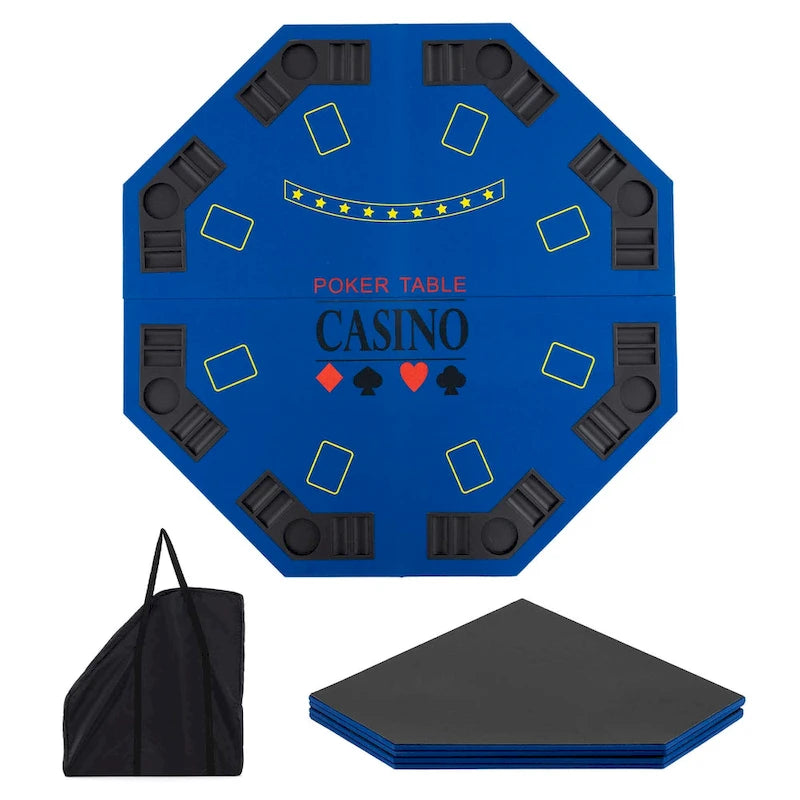 Plateau de table de poker Costway 48 - Texas Holdem pliable 8 joueurs - Voir les détails