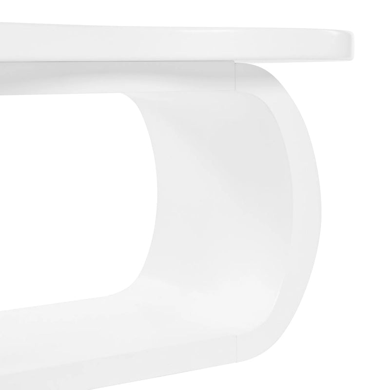 Table basse moderne Cloud avec plateau de 3,8 cm d'épaisseur, table d'appoint irrégulière de style crème avec pieds incurvés, table d'appoint au design unique