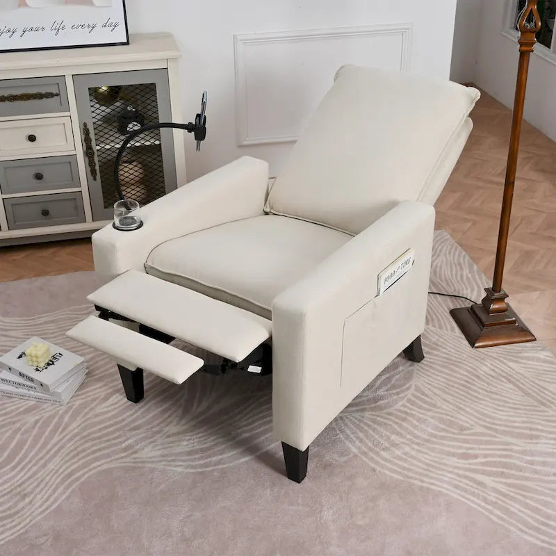 Fauteuils inclinables pour adultes, canapé inclinable réglable avec support de téléphone portable et porte-gobelet