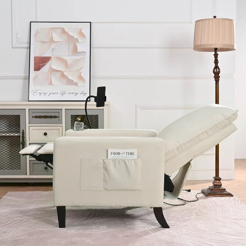 Fauteuils inclinables pour adultes, canapé inclinable réglable avec support de téléphone portable et porte-gobelet