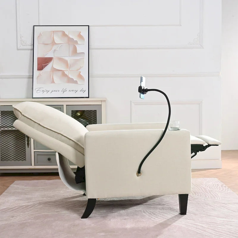 Fauteuils inclinables pour adultes, canapé inclinable réglable avec support de téléphone portable et porte-gobelet