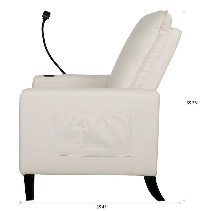 Fauteuils inclinables pour adultes, canapé inclinable réglable avec support de téléphone portable et porte-gobelet