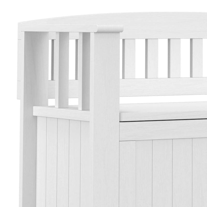 WYNDENHALL Normandy Banc de rangement de petite taille en bois massif, 36 po de large, style transitoire