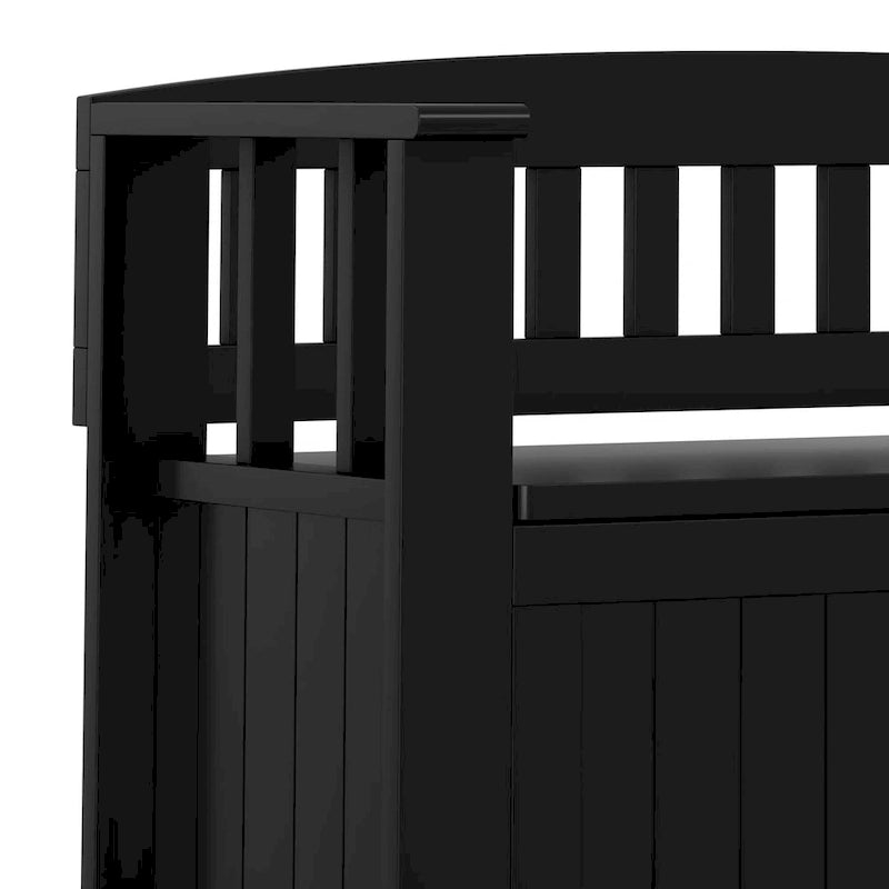 WYNDENHALL Normandy Banc de rangement de petite taille en bois massif, 36 po de large, style transitoire