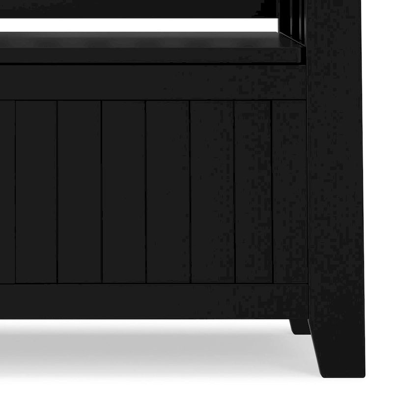 WYNDENHALL Normandy Banc de rangement de petite taille en bois massif, 36 po de large, style transitoire