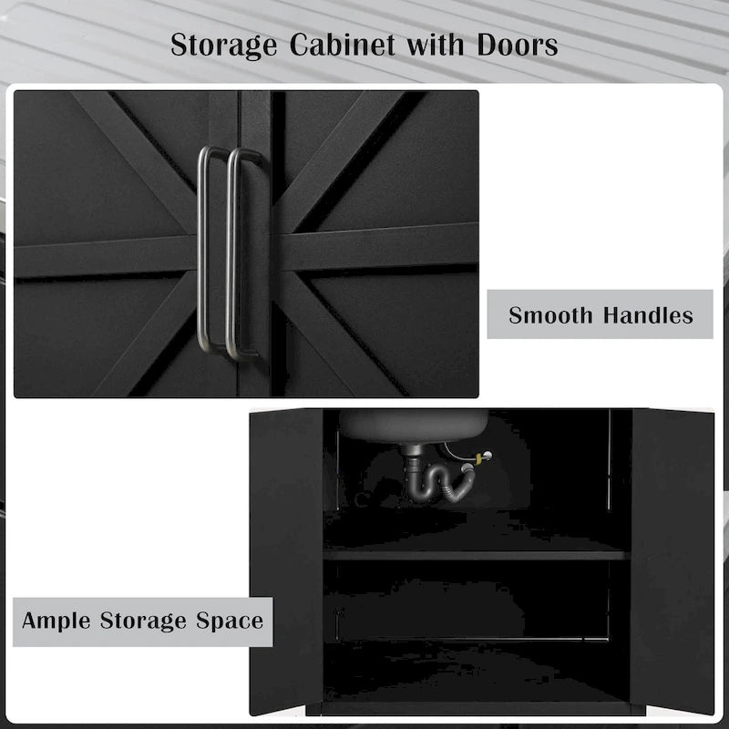 Évier de cuisine d'extérieur mobile, station évier de cuisine modulaire de patio avec armoire