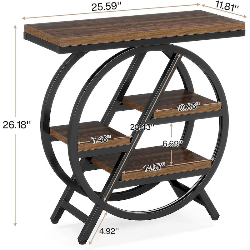 Table d'appoint à 3 niveaux, table de chevet étroite pour salon