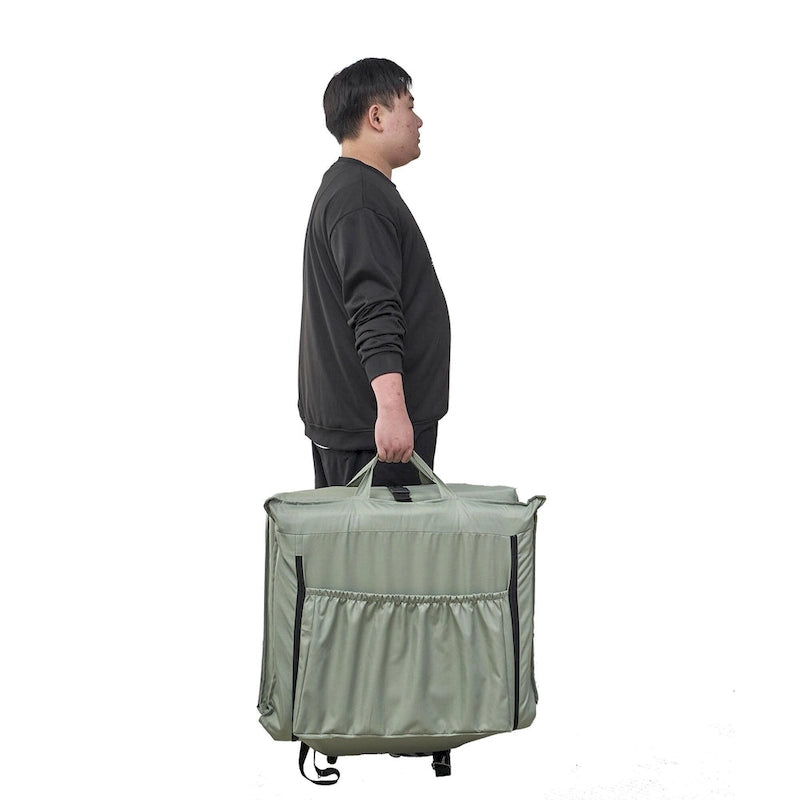 Fauteuil inclinable moderne vert clair de 180 cm de haut, réglable et pliable, avec sac de transport pour les voyages en extérieur