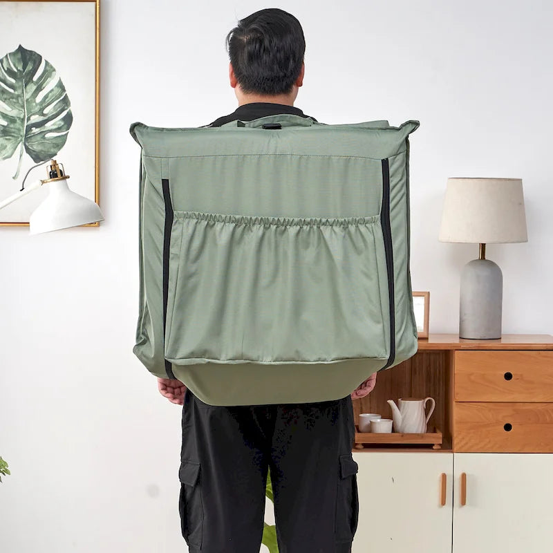 Fauteuil inclinable moderne vert clair de 180 cm de haut, réglable et pliable, avec sac de transport pour les voyages en extérieur