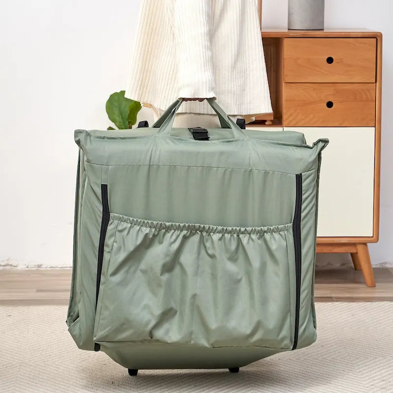 Fauteuil inclinable moderne vert clair de 180 cm de haut, réglable et pliable, avec sac de transport pour les voyages en extérieur