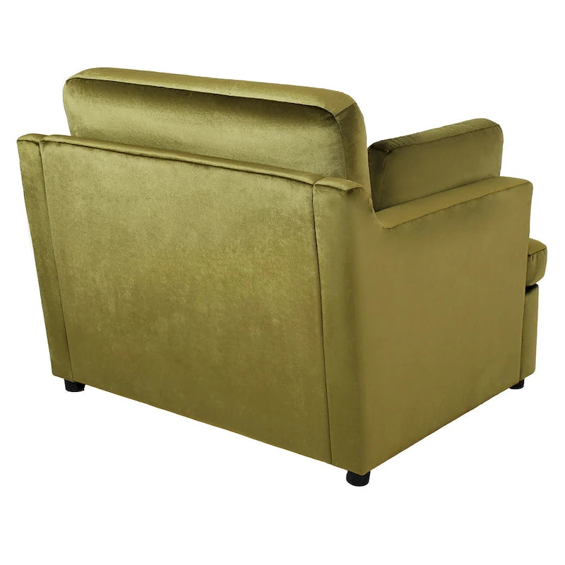 Fauteuil d'appoint Green Modern 37 avec pieds en plastique et oreillers pour le salon
