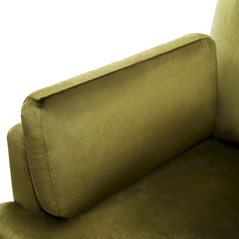 Fauteuil d'appoint Green Modern 37 avec pieds en plastique et oreillers pour le salon
