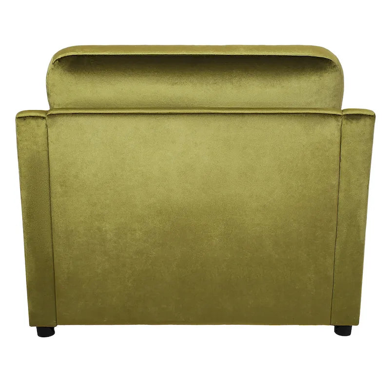 Fauteuil d'appoint Green Modern 37 avec pieds en plastique et oreillers pour le salon