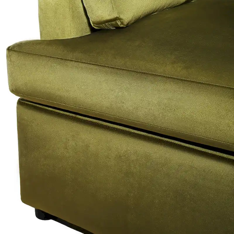 Fauteuil d'appoint Green Modern 37 avec pieds en plastique et oreillers pour le salon