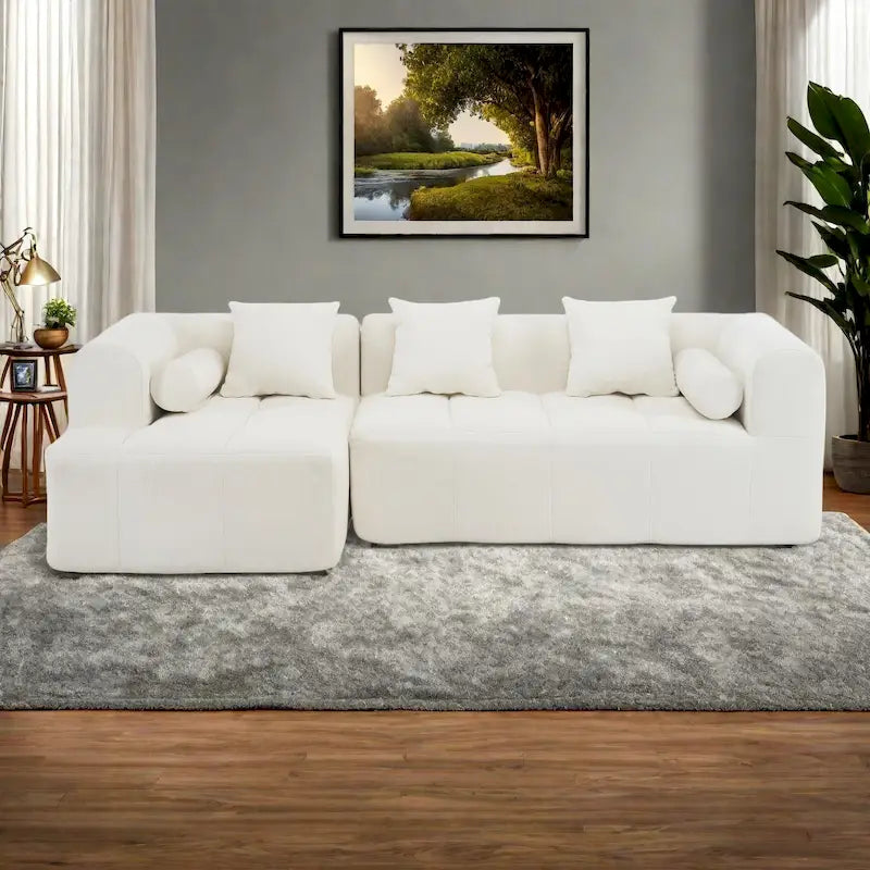 101.2 Canapé modulaire Chenille avec assise profonde, design combinable et structure en mousse haute densité