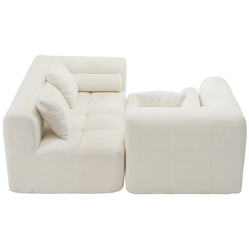 101.2 Canapé modulaire Chenille avec assise profonde, design combinable et structure en mousse haute densité
