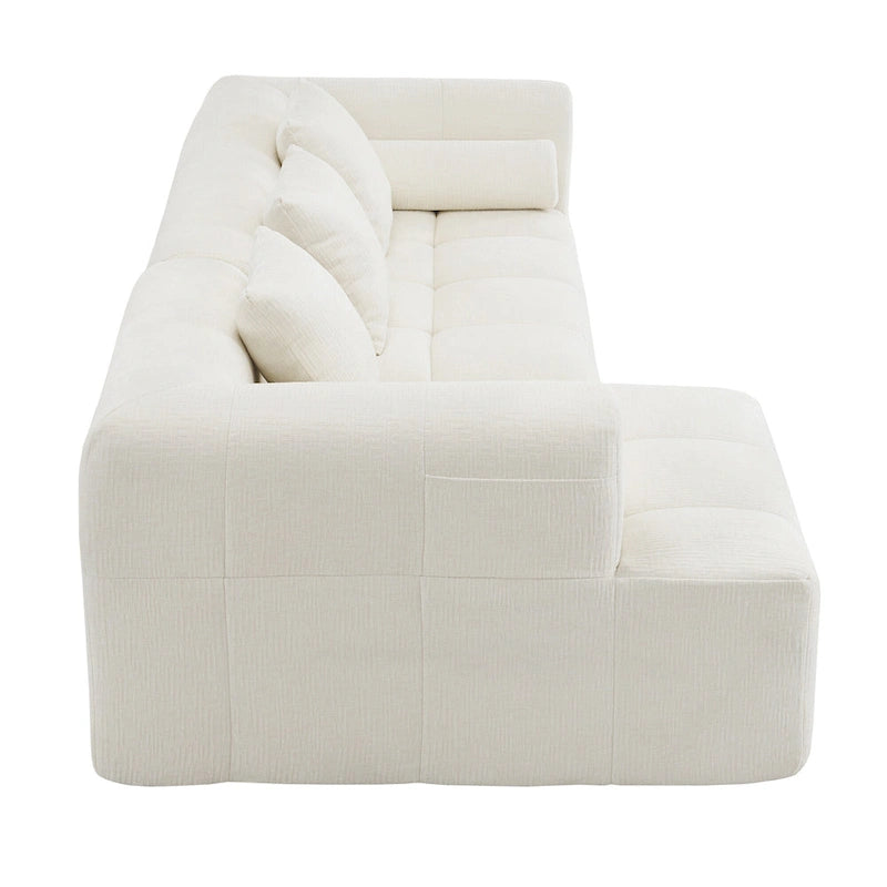 101.2 Canapé modulaire Chenille avec assise profonde, design combinable et structure en mousse haute densité