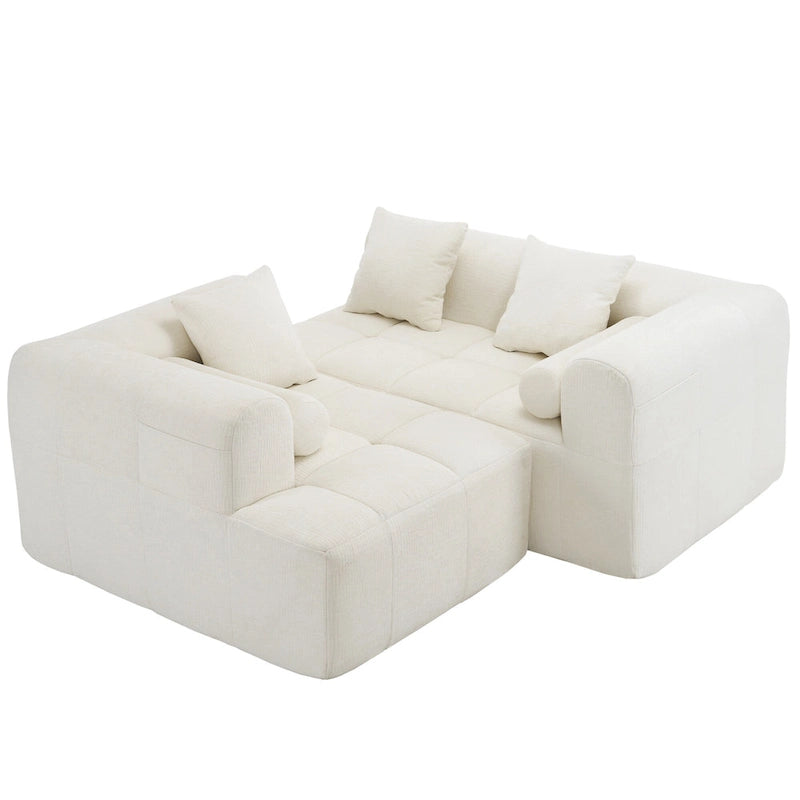 101.2 Canapé modulaire Chenille avec assise profonde, design combinable et structure en mousse haute densité