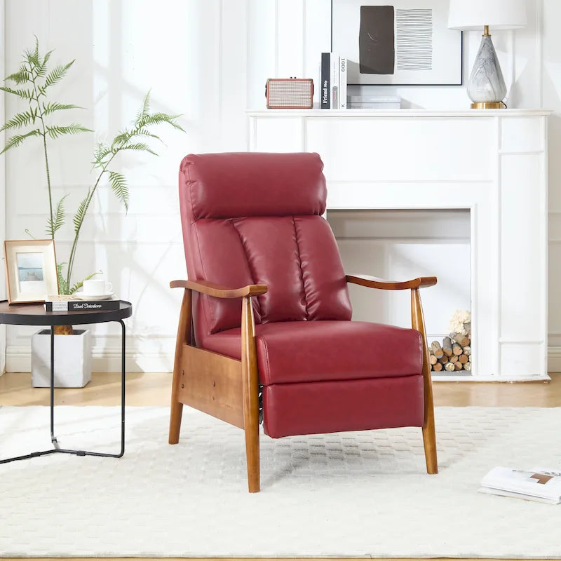 Chaise longue réglable rouge vin 26,38 po
