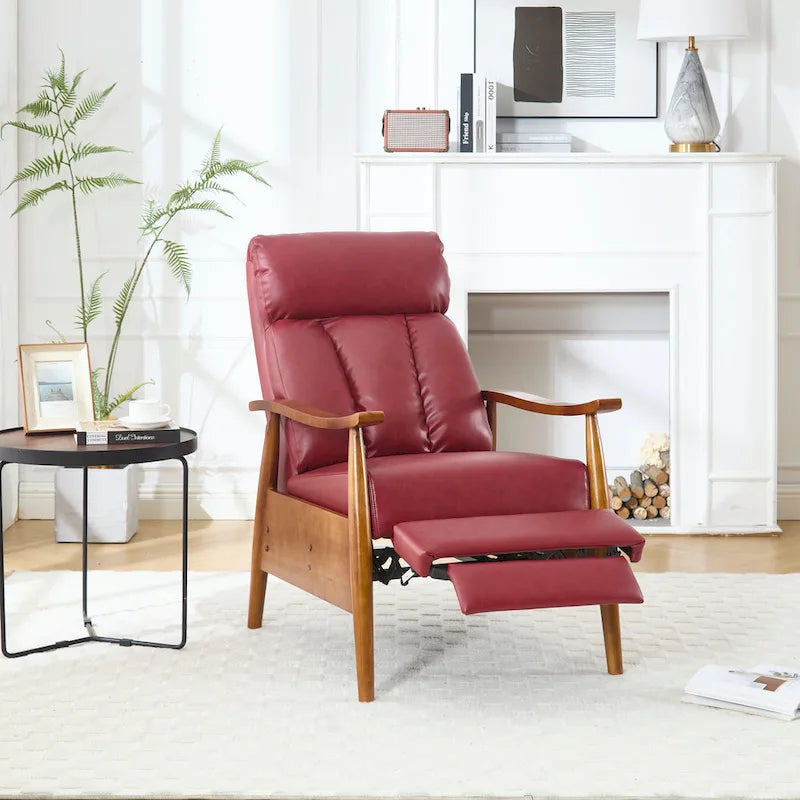 Chaise longue réglable rouge vin 26,38 po