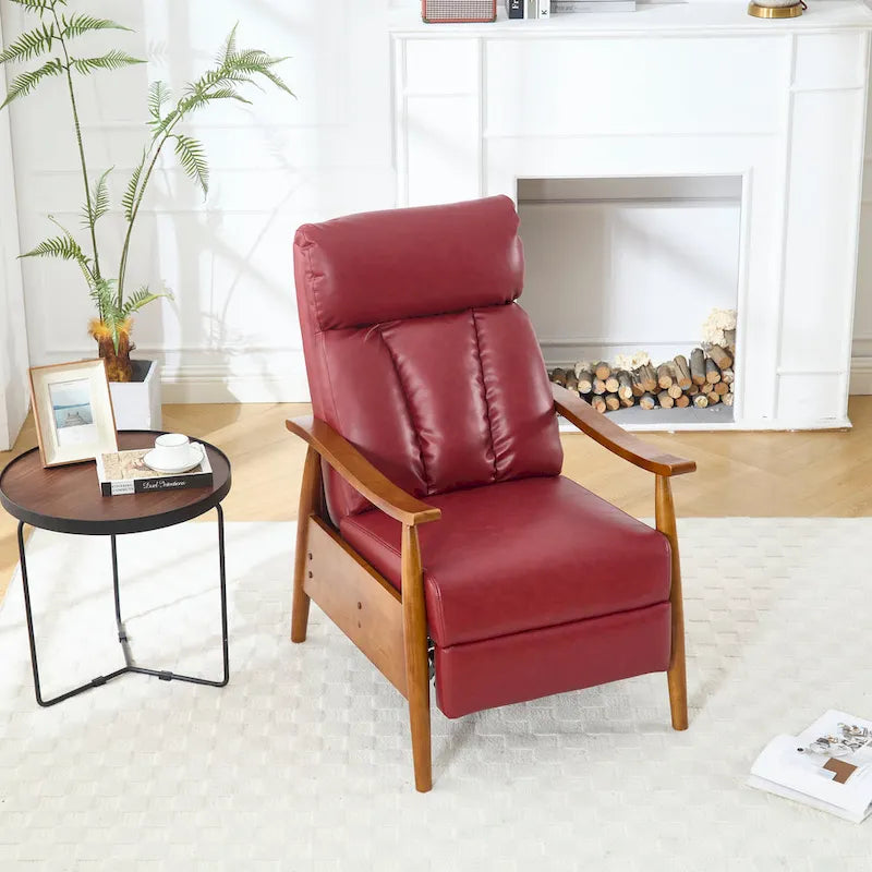 Chaise longue réglable rouge vin 26,38 po