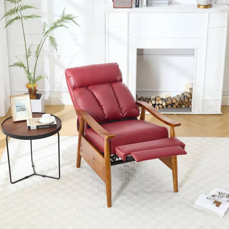 Chaise longue réglable rouge vin 26,38 po