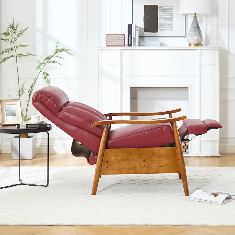 Chaise longue réglable rouge vin 26,38 po