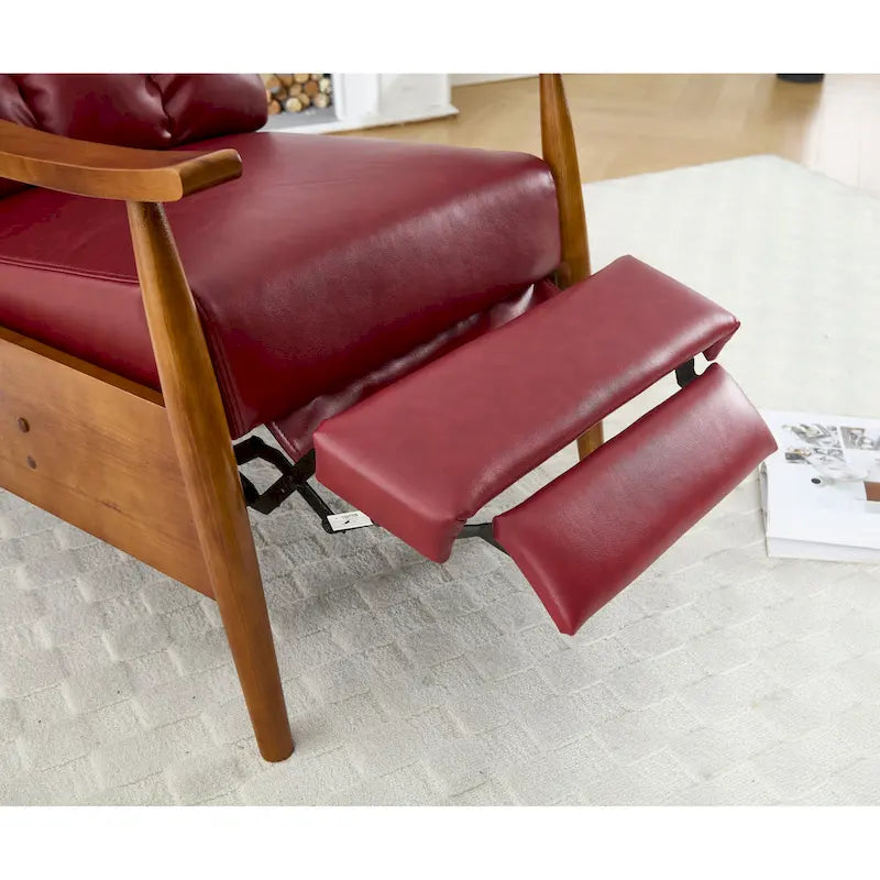 Chaise longue réglable rouge vin 26,38 po