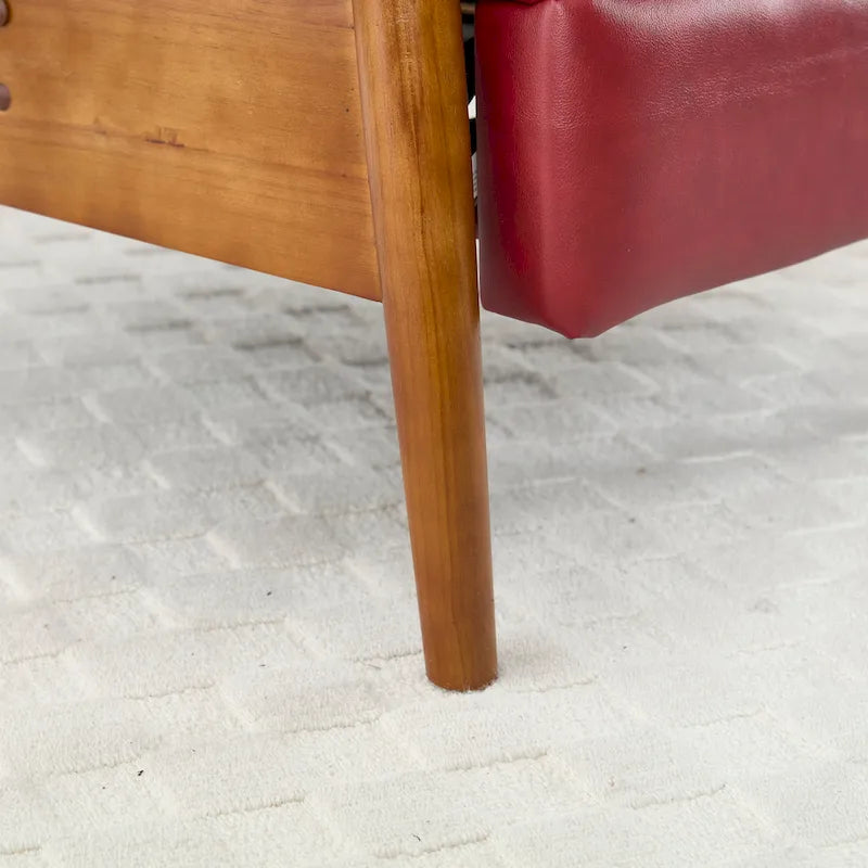 Chaise longue réglable rouge vin 26,38 po