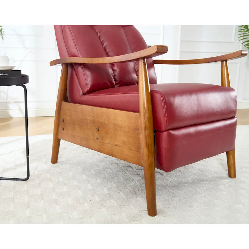 Chaise longue réglable rouge vin 26,38 po