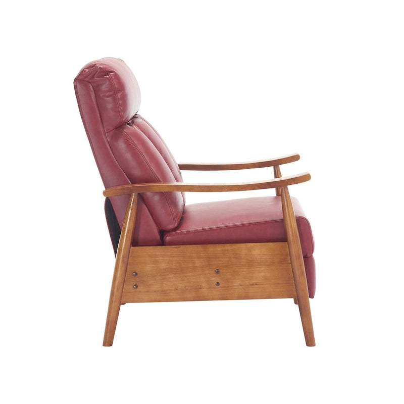 Chaise longue réglable rouge vin 26,38 po