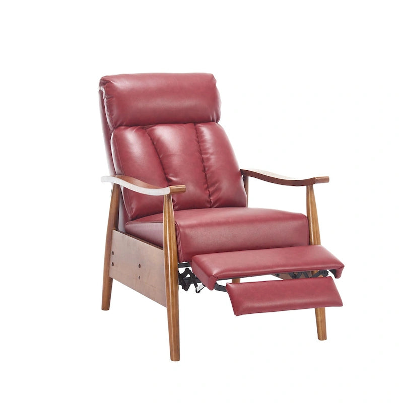 Chaise longue réglable rouge vin 26,38 po